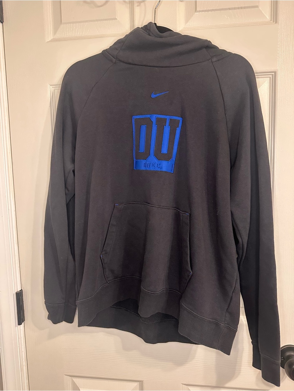 Nike Black Hoodie with Blue DU Logo